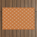 Bows & Ribbons Pattern XV Orange Outdoor Rug Gallery Image 1