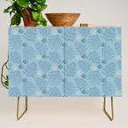 Winter & Woodsy Pine Trees in Warm Blue Credenza Gallery Image 1