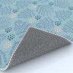 Winter & Woodsy Pine Trees in Warm Blue Rug Gallery Image 4