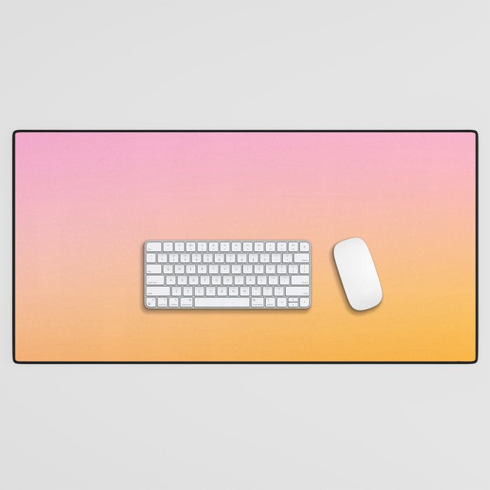 Sunrise Love - Pink & Pumpkin orange glow Desk Mat Gallery Image 1