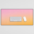 Sunrise Love - Pink & Pumpkin orange glow Desk Mat Gallery Image 1
