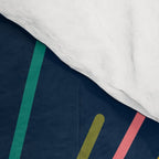Mid Century Modern Colorful Sunburst Sun on Navy Blue Comforter Gallery Image 4