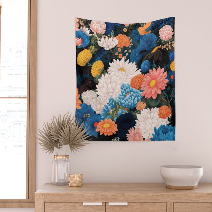 Flower Print Japanese Painting Floral Wall Art Botanical Poster Maximalist Dopamine Decor Wall Tapestry Gallery Image 2