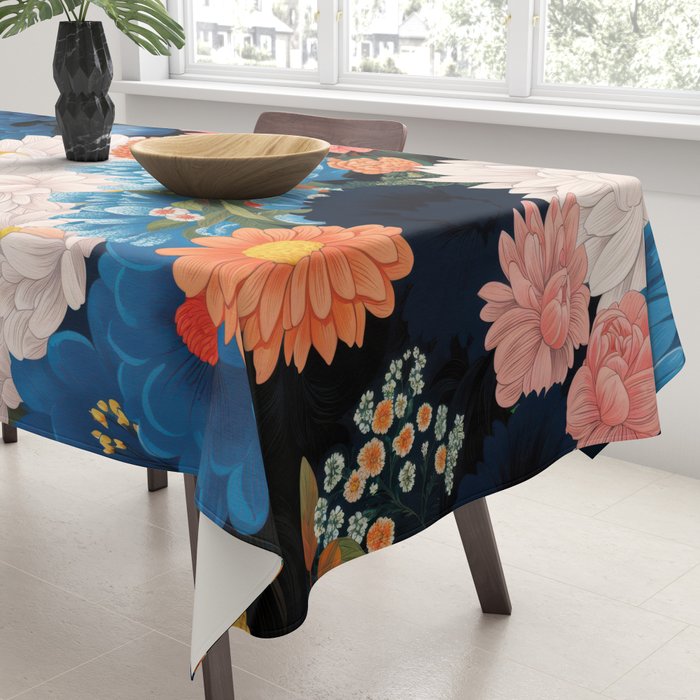 Flower Print Japanese Painting Floral Wall Art Botanical Poster Maximalist Dopamine Decor Tablecloth Gallery Image 3