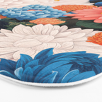 Flower Print Japanese Painting Floral Wall Art Botanical Poster Maximalist Dopamine Decor Bath Mat Gallery Image 3