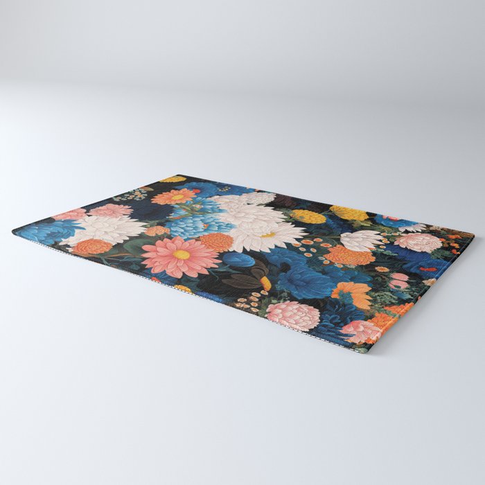 Flower Print Japanese Painting Floral Wall Art Botanical Poster Maximalist Dopamine Decor Rug Gallery Image 3