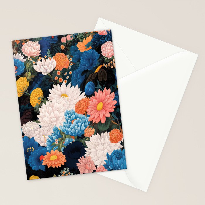 Flower Print Japanese Painting Floral Wall Art Botanical Poster Maximalist Dopamine Decor Stationery Card Gallery Image 2