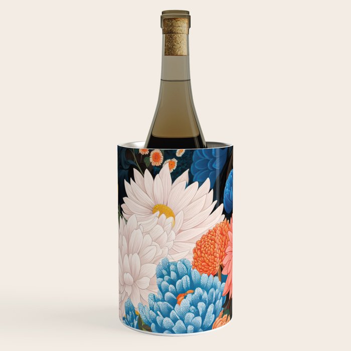 Flower Print Japanese Painting Floral Wall Art Botanical Poster Maximalist Dopamine Decor Wine Chiller Gallery Image 1