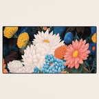 Flower Print Japanese Painting Floral Wall Art Botanical Poster Maximalist Dopamine Decor Desk Mat Gallery Image 3