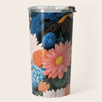 Flower Print Japanese Painting Floral Wall Art Botanical Poster Maximalist Dopamine Decor Travel Mug Gallery Image 2