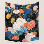 Flower Print Japanese Painting Floral Wall Art Botanical Poster Maximalist Dopamine Decor Wall Tapestry Gallery Image 4