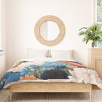 Flower Print Japanese Painting Floral Wall Art Botanical Poster Maximalist Dopamine Decor Duvet Cover Gallery Image 3