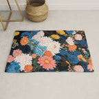 Flower Print Japanese Painting Floral Wall Art Botanical Poster Maximalist Dopamine Decor Rug Gallery Image 1