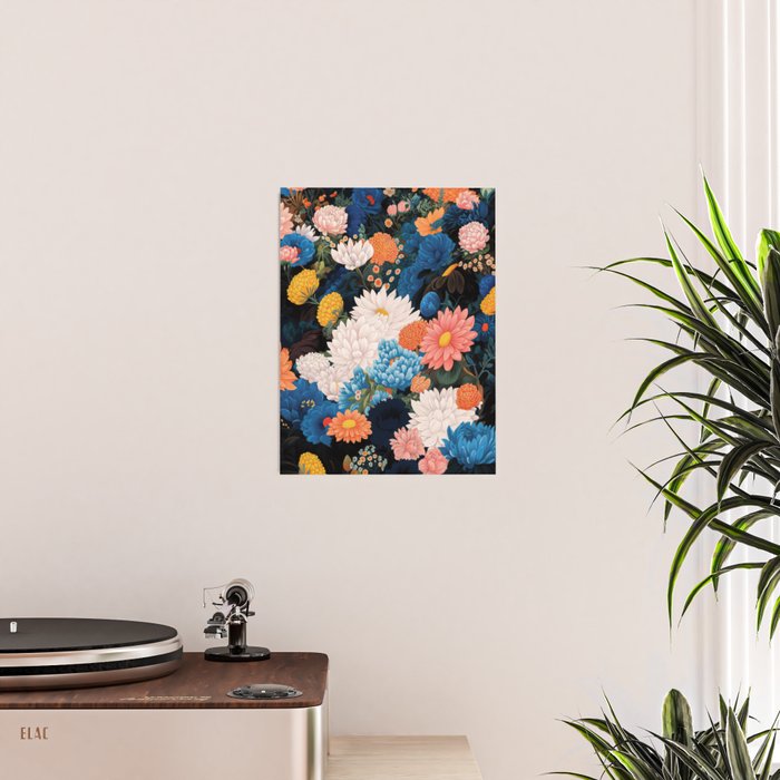Flower Print Japanese Painting Floral Wall Art Botanical Poster Maximalist Dopamine Decor Poster Gallery Image 2