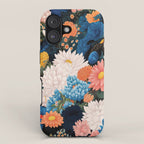 Flower Print Japanese Painting Floral Wall Art Botanical Poster Maximalist Dopamine Decor iPhone Case Gallery Image 1
