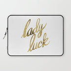 Lady Luck - Gold Ink Laptop Sleeve Gallery Image 1