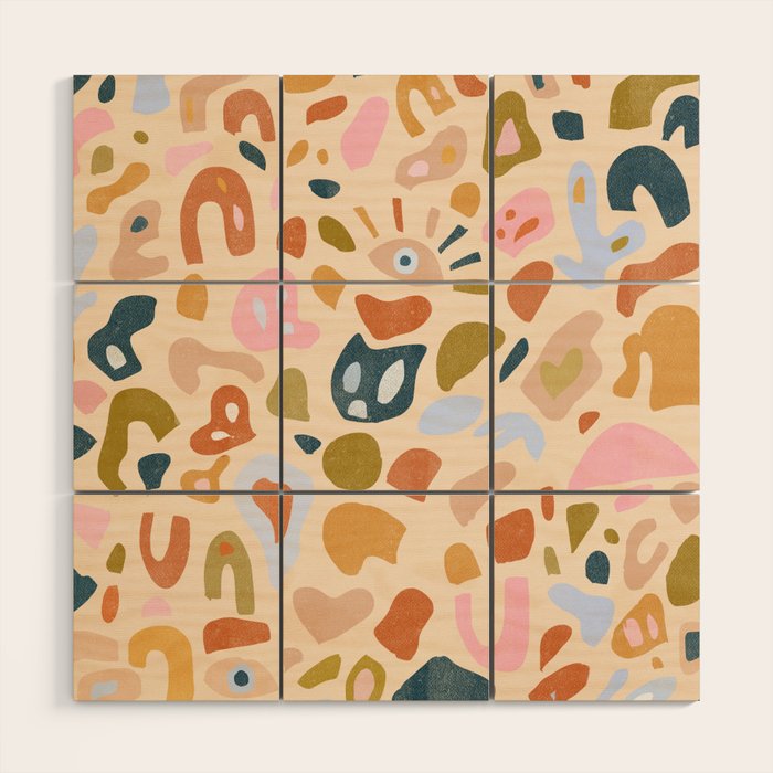 Abstract Paper Cuts Wood Wall Art Gallery Image 1