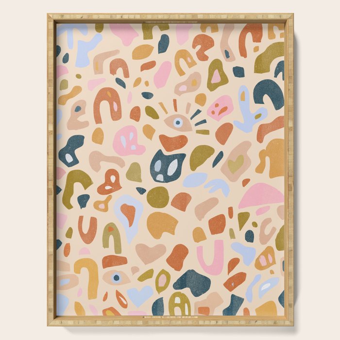 Abstract Paper Cuts Serving Tray Gallery Image 1