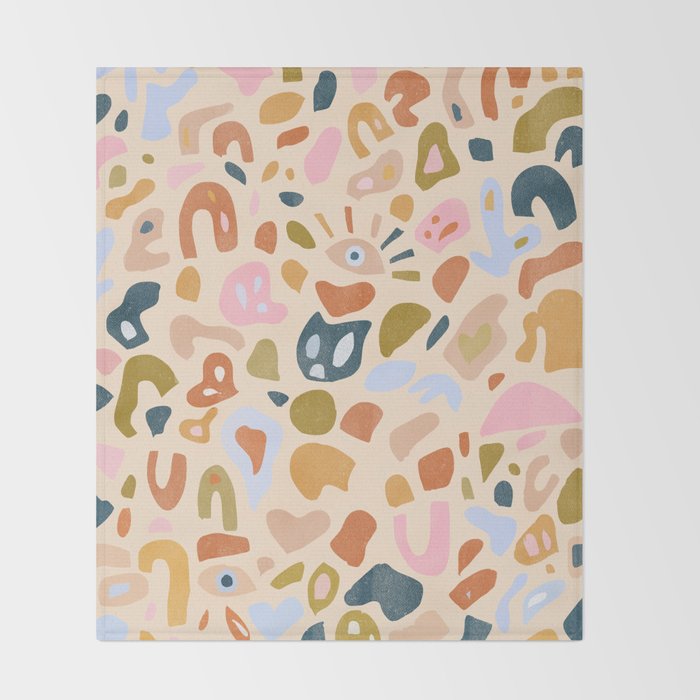 Abstract Paper Cuts Throw Blanket Gallery Image 2