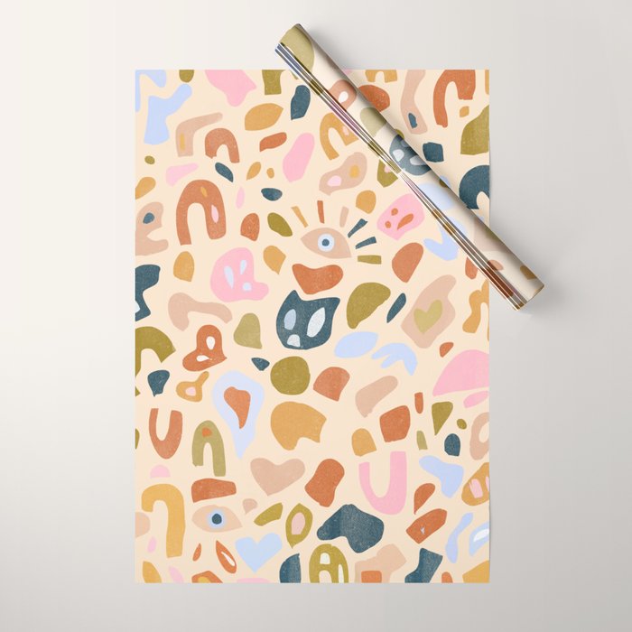 Abstract Paper Cuts Wrapping Paper Gallery Image 1
