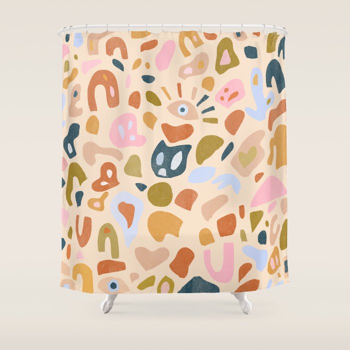 Abstract Paper Cuts Shower Curtain Gallery Image 1