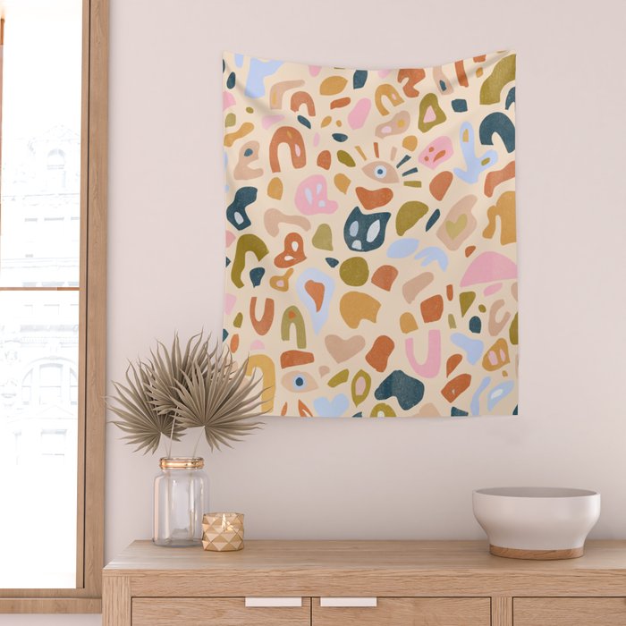 Abstract Paper Cuts Wall Tapestry Gallery Image 2