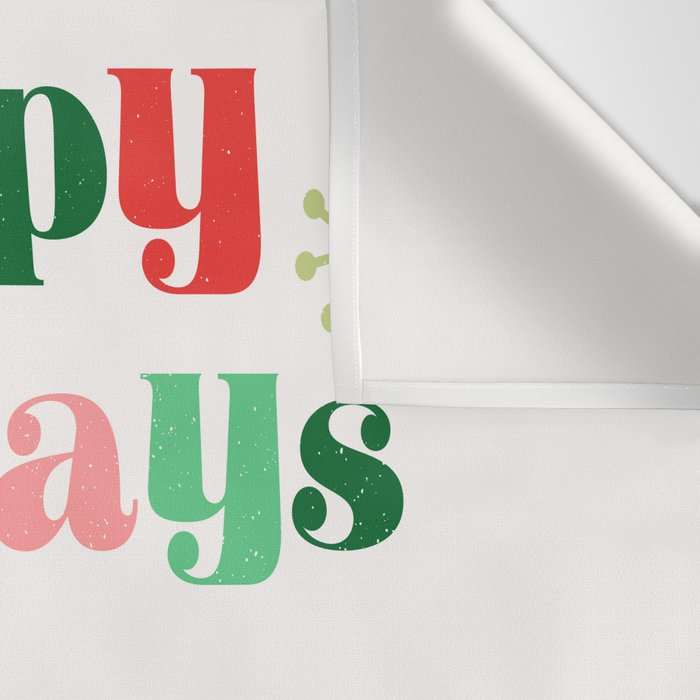 Mid Century Happy Holidays Wall Tapestry Gallery Image 3