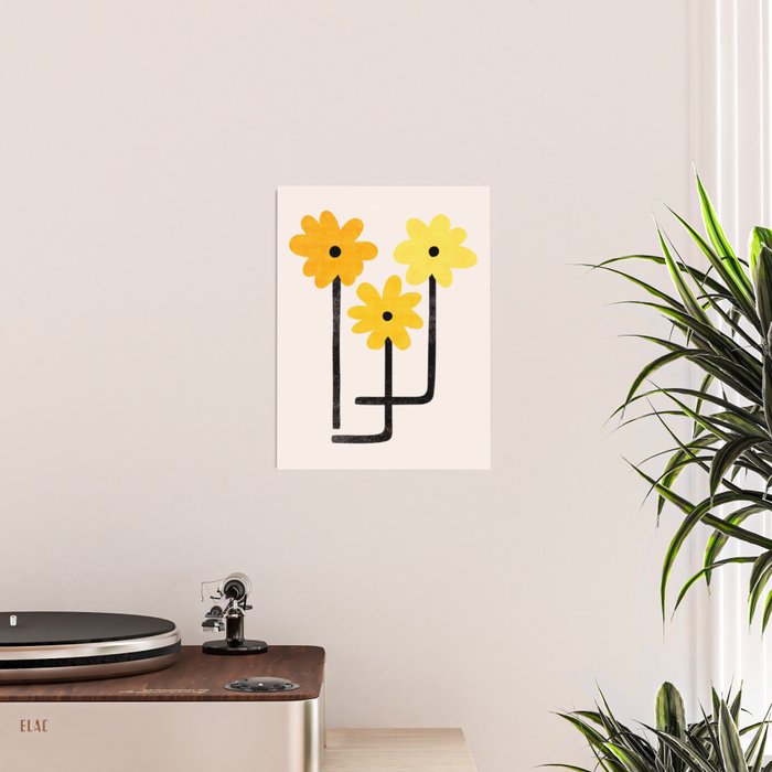 Minimal Sunflowers Poster Gallery Image 2