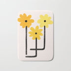 Minimal Sunflowers Bath Mat Gallery Image 1