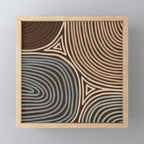 Tribal Pattern in Brown & Gray Mini Art Print Gallery Image 1