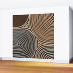 Tribal Pattern in Brown & Gray Wall Mural Gallery Image 2