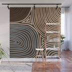 Tribal Pattern in Brown & Gray Wall Mural Gallery Image 1