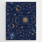 Dark blue zodiac abstract YB Jigsaw Puzzle Gallery Image 1