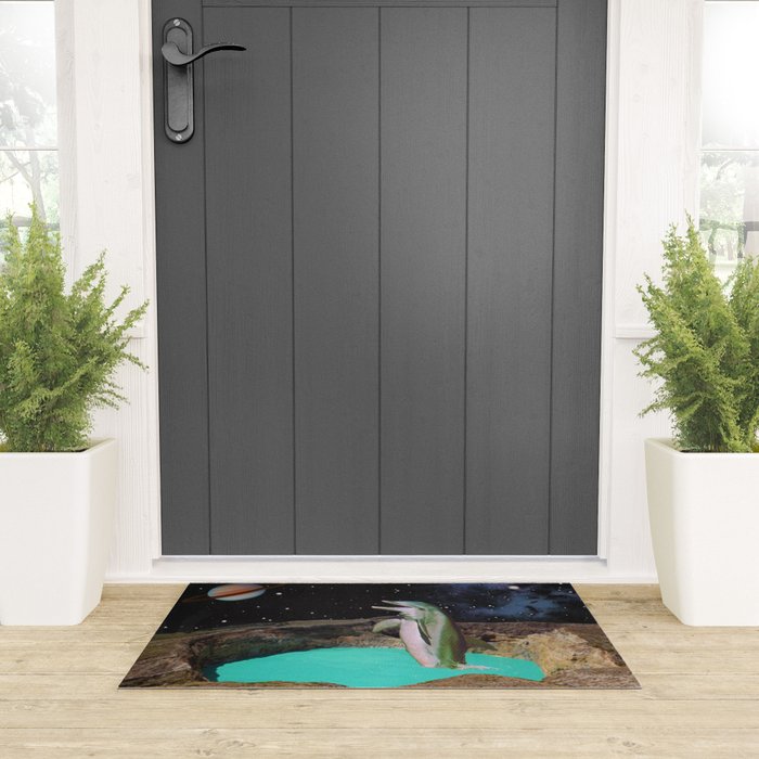 Planet Dolphin Welcome Mat Gallery Image 3