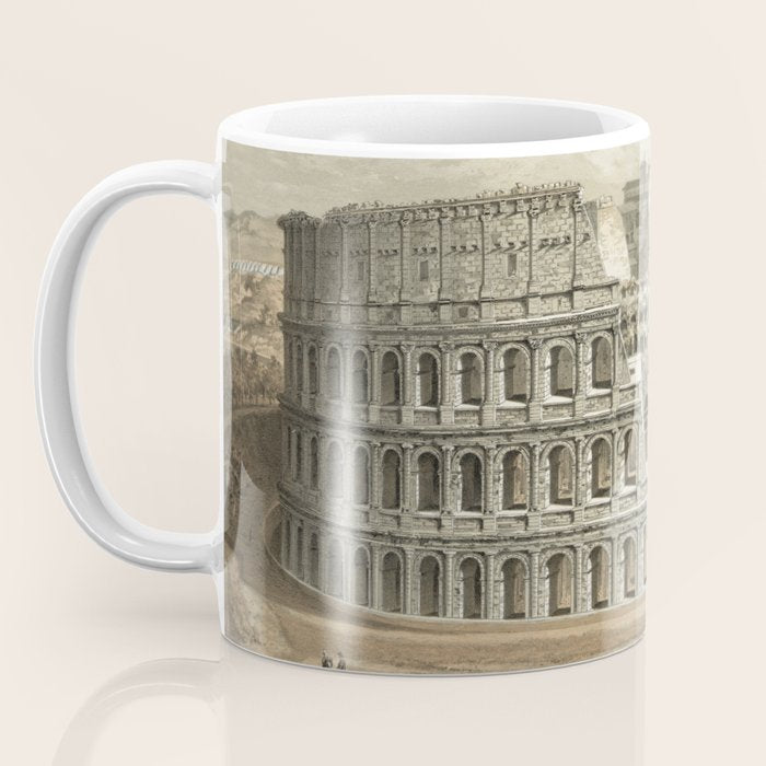 Vintage Illustration of The Roman Colosseum (1872) Coffee Mug Gallery Image 3