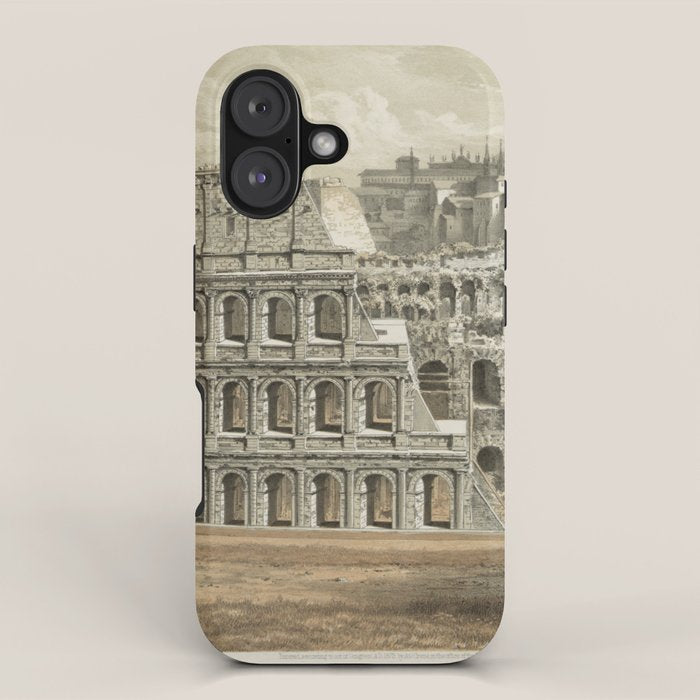 Vintage Illustration of The Roman Colosseum (1872) iPhone Case Gallery Image 1