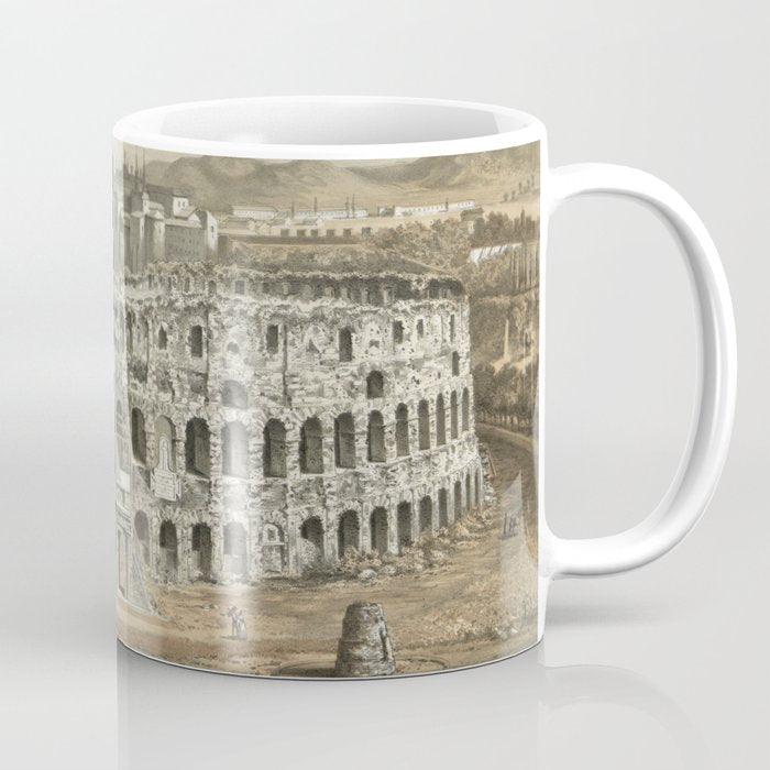 Vintage Illustration of The Roman Colosseum (1872) Coffee Mug Gallery Image 1