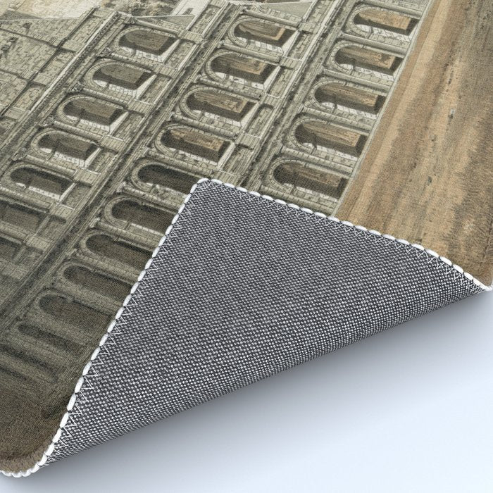 Vintage Illustration of The Roman Colosseum (1872) Rug Gallery Image 4