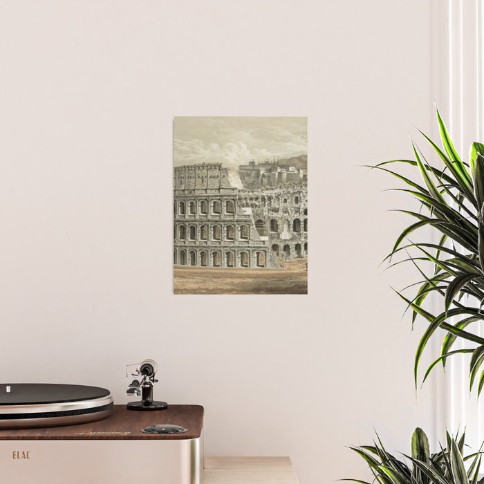 Vintage Illustration of The Roman Colosseum (1872) Poster Gallery Image 2