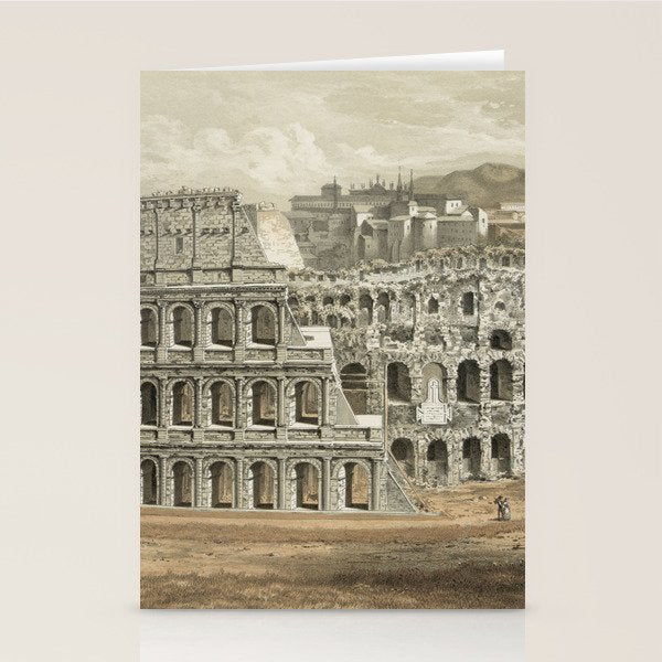 Vintage Illustration of The Roman Colosseum (1872) Stationery Card Gallery Image 2