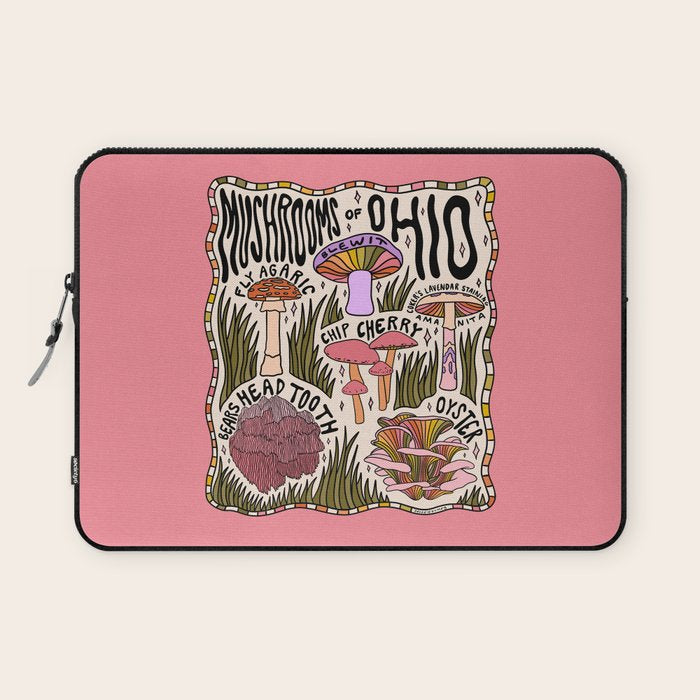 Mushrooms of Ohio Laptop Sleeve Gallery Image 1