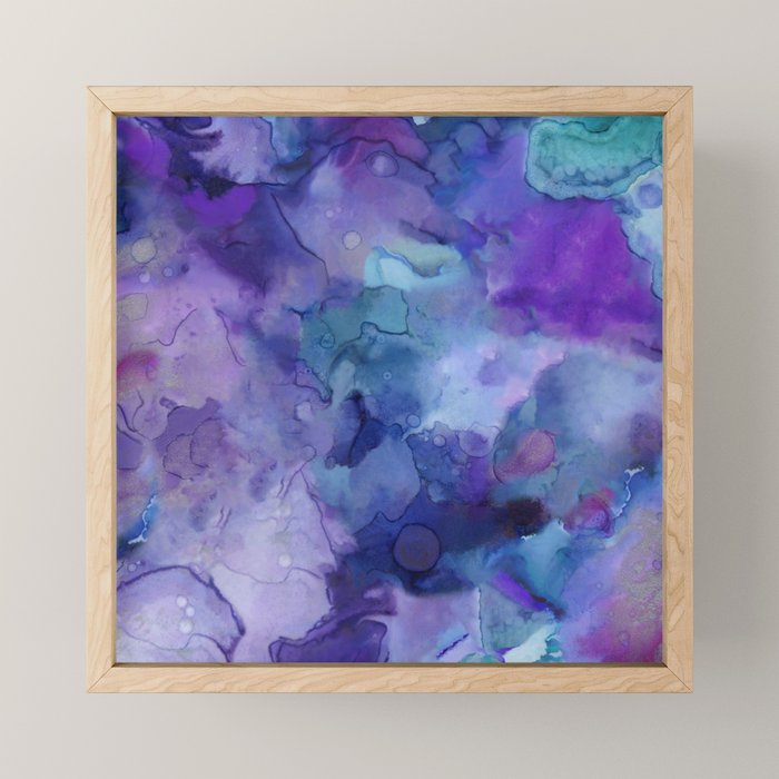 Abstract Colorful Purple Watercolor Mini Art Print Gallery Image 1