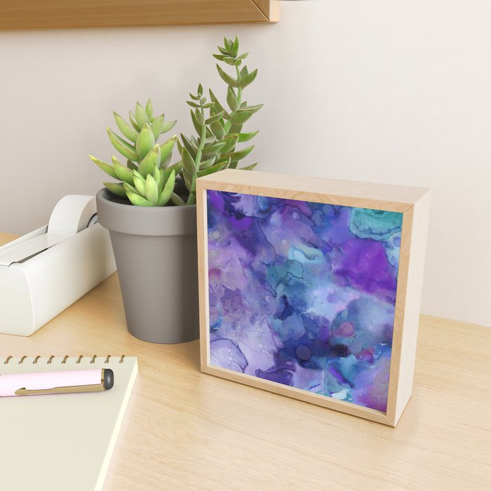 Abstract Colorful Purple Watercolor Mini Art Print Gallery Image 2