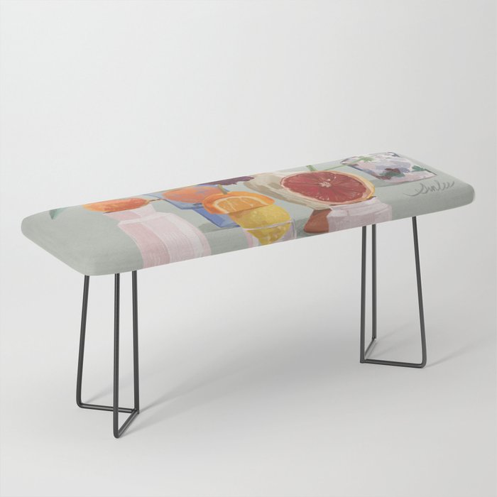 Still Life with Citrus and Flowers Bench Gallery Image 1