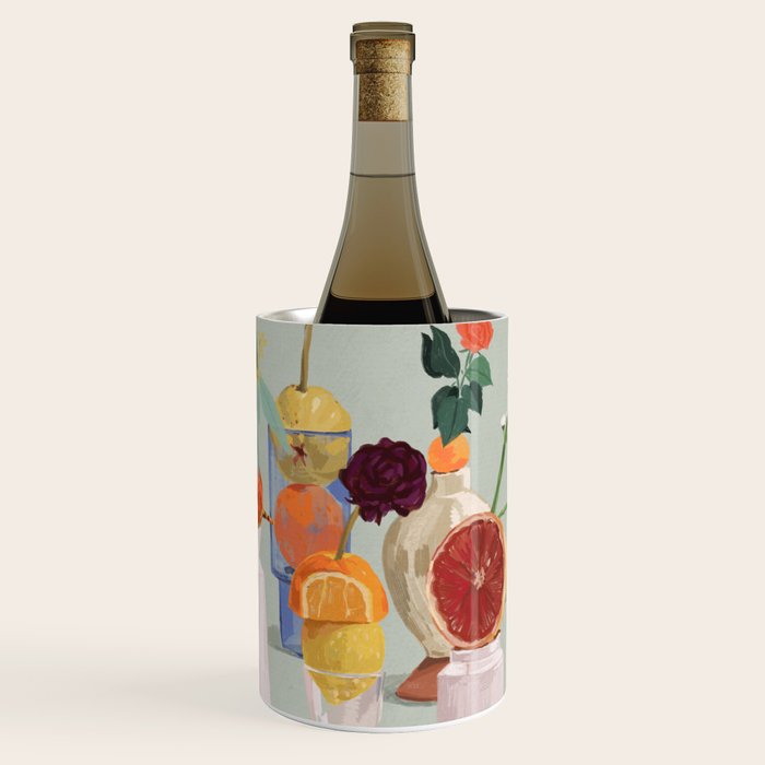 Still Life with Citrus and Flowers Wine Chiller Gallery Image 1
