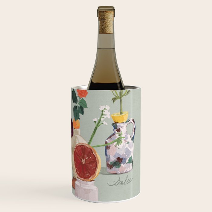 Still Life with Citrus and Flowers Wine Chiller Gallery Image 3
