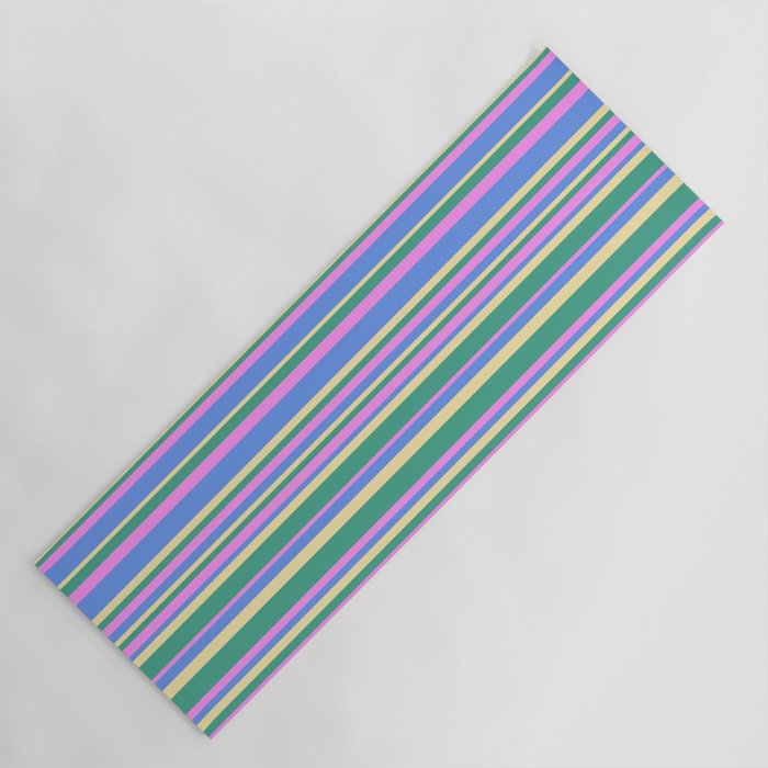 Classic Stripes XV - 90s Pastel Yoga Mat Gallery Image 1