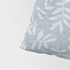 Simple Scandinavian Ditsy Leaf Pattern Blue Grey Pillow Sham Gallery Image 4