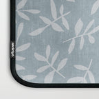 Simple Scandinavian Ditsy Leaf Pattern Blue Grey Laptop Sleeve Gallery Image 3