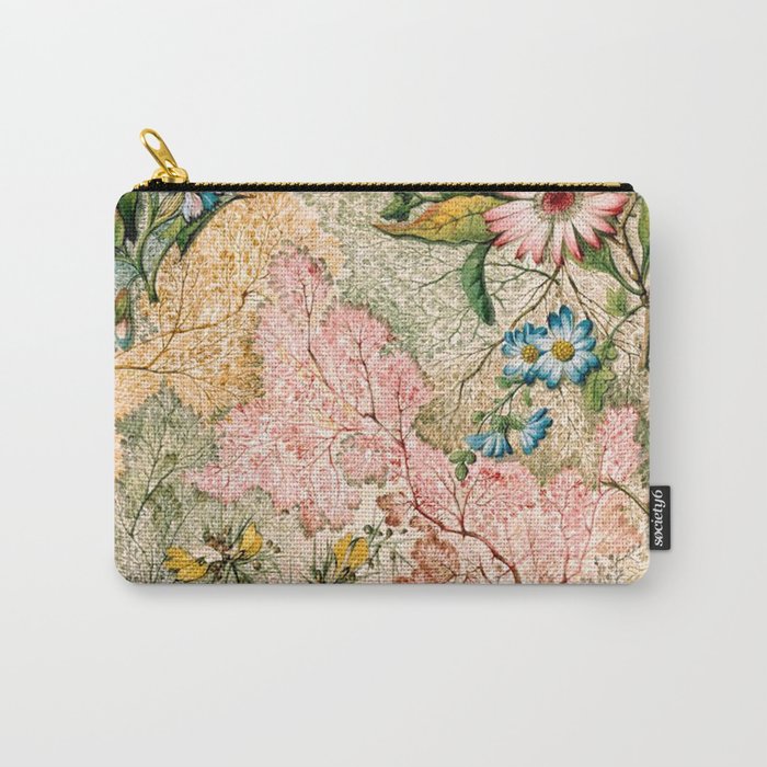 Romantic Marble End Paper Floral 1788 William Kilburn Carry All Pouch Gallery Image 1